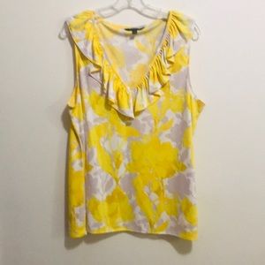 Banana Republic ruffle neck blouse ☀️